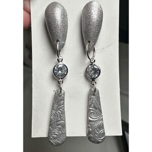 Unique Handmade Earrings by Julissa's Jewelry The Silver "Kate" Polymer Clay